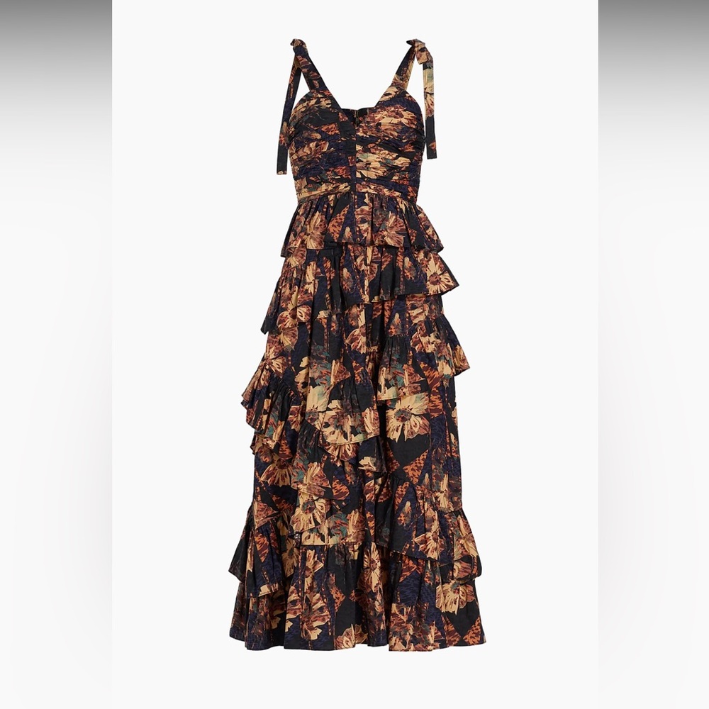 Ulla Johnson Candace Ruffled Midi-Dress